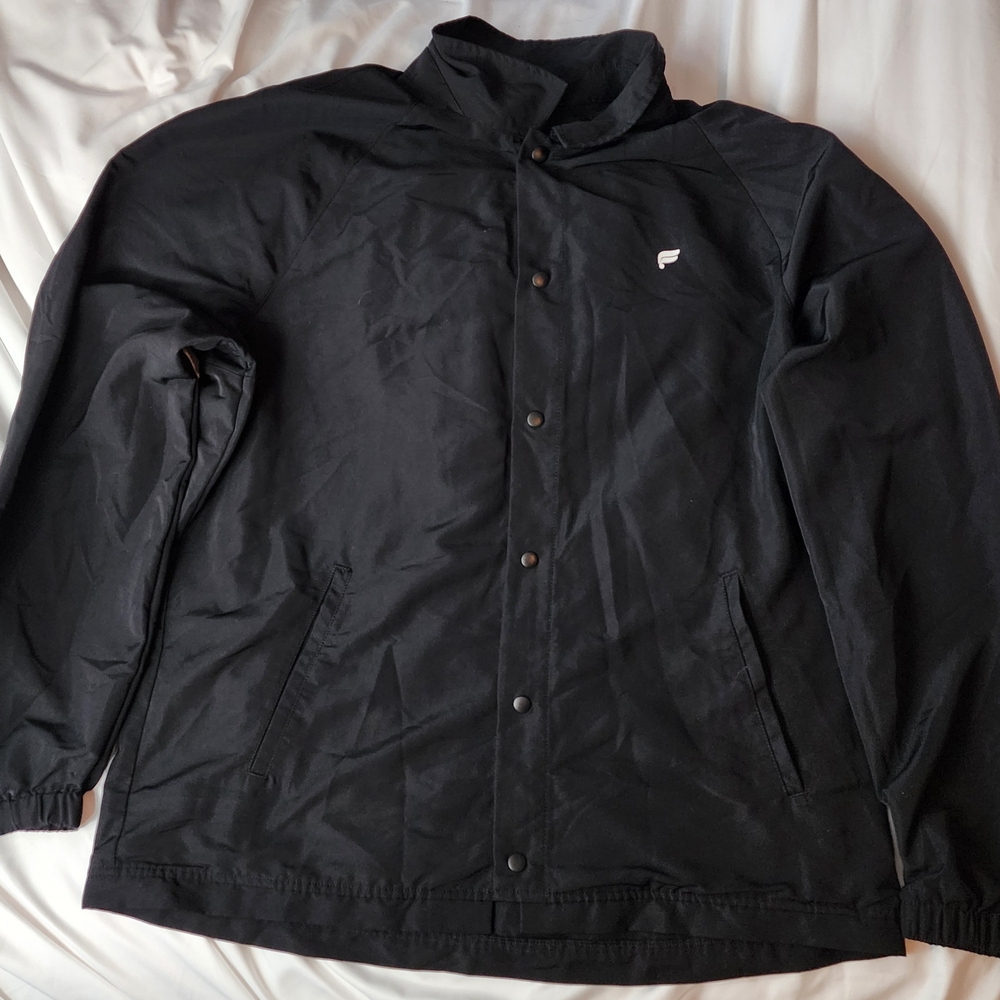 Fabletics Black Windbreaker Jacket Size Xl - image 1